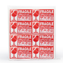 Self adhesive handling stickers fragile labels